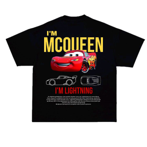 T-shirt mcqueen - nadruk na plecach